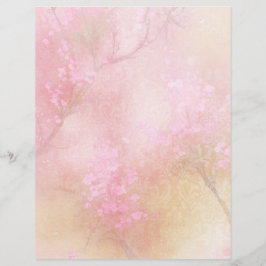 ピンクダマスク&フローラスクラップブック紙