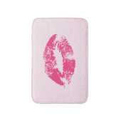 ピンクダマスク&リップ バスマット (正面縦)