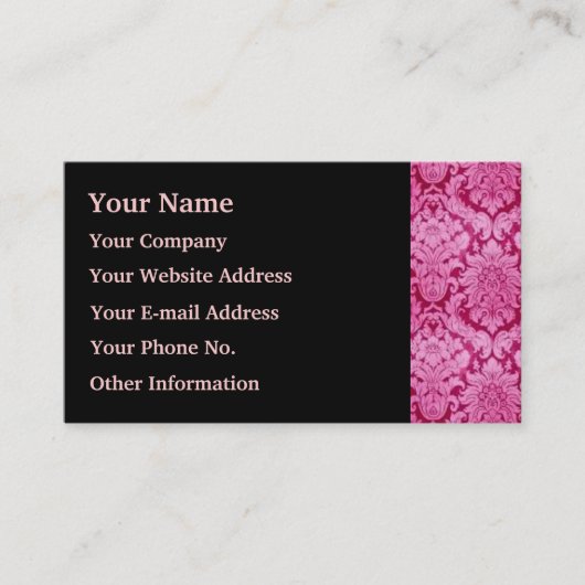 ピンクダマスク 名刺 (正面)