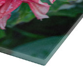 ピンクダリアの写真 カナダの花 カッティングボード (角)