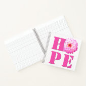 ピンクダリアの花の写真 HOPE 8x8ノート ノートブック (内部)