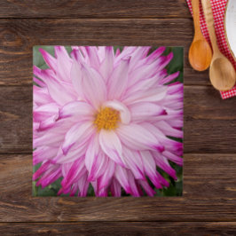 ピンクダリアの花 フローラル タイル