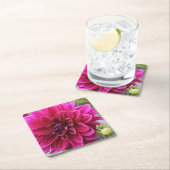 ピンクダリアコースター スクエアペーパーコースター (インサイチュ)