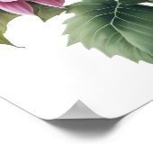 ピンクダリアスフラワーアートプリントポスター ポスター (角)