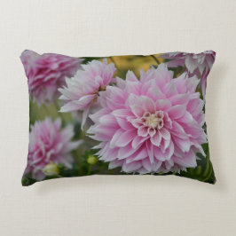 ピンクダリアフラワーズアットRHSガーデンウィズリー アクセントクッション