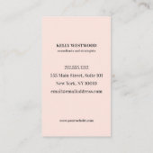 ピンクダリアフラワーズ美しいコンサルタントストラテジスト 名刺 (裏面)