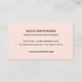 ピンクダリアフラワーズ美しいコンサルタントストラテジスト 名刺 (裏面)