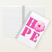 ピンクダリアフラワーフォトホープ8x5ノートブック ノートブック (内側)