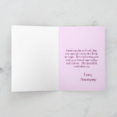 ピンクダリアフローラ写真と最も悔やみや弔慰 カード (内部)