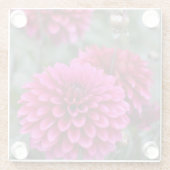 ピンクダリアフローラ写真広場 ガラスコースター (裏面)