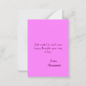 ピンクダリアフローラ考え写真のYou ノートカード (裏面)