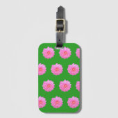 ピンクダリア付きラゲッジタグプリントby Jo Images ラゲッジタグ (正面縦)