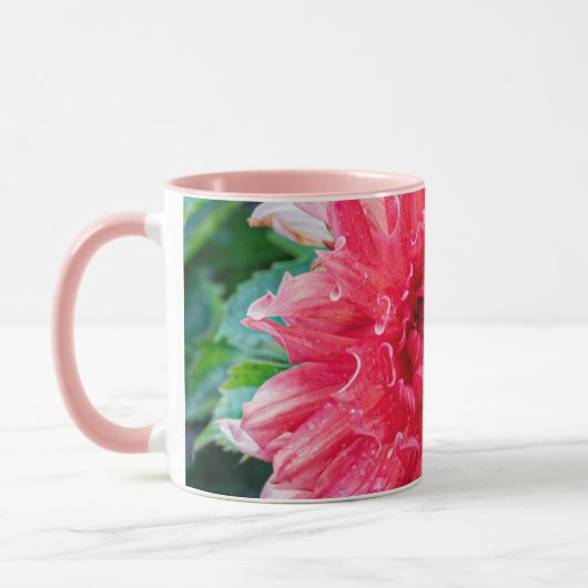 ピンクダリア写真撮影、カナダ美しい マグカップ (左)
