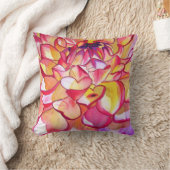 ピンクダリア水彩芸術抽象芸術花 クッション (ブランケット)