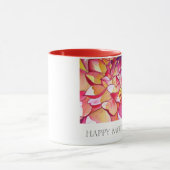 ピンクダリア花アートハッピーマザーズデイマグ マグカップ (中央)