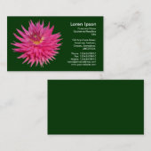 ピンクダリア – ダークグリーン 名刺 (正面/裏面)