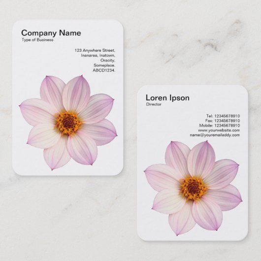 ピンクダリア 名刺 (正面/裏面)