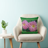 ピンクダリア（2つの大きなダリア） クッション (椅子)