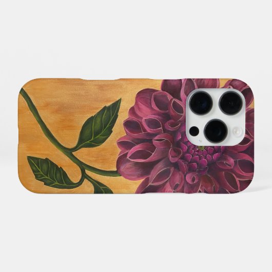 ピンクダリアiPhone 16 Proケース iPhoneケース (裏面横)