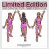 ピンクダンサーのステッカー#3 シール (シート)