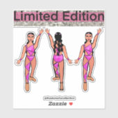 ピンクダンサーのステッカー#4 シール (シート)