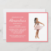 ピンクダンスリサイタルフォト招待状 招待状 (正面)