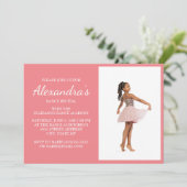 ピンクダンスリサイタルフォト招待状 招待状 (スタンド正面)