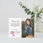 ピンクダンデリオンクロック葬儀サンキューカード 招待状 (スタンド正面)