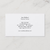 ピンクダンベルロゴ、パーソナルトレーナー、フィットネスジム 名刺 (裏面)