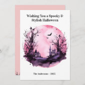 ピンクダークスケアリー ハロウィンカード シーズンカード (正面/裏面)