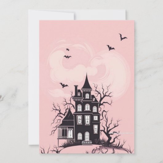 ピンクダークスケアリー ハロウィンカード シーズンカード (裏面)