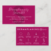 ピンクダークデマプラニングアフターケア後指導 名刺 (正面/裏面)