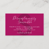 ピンクダークデマプラニングアフターケア後指導 名刺 (正面)