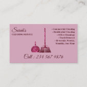 ピンクダークブライト清掃サービス守衛室 名刺 (正面)