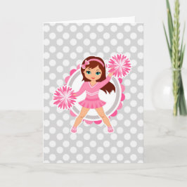 ピンクチアリーダブルネット – かわいい応援 カード