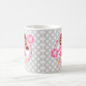 ピンクチアリーダーブルネットカウト応援 コーヒーマグカップ (中央)