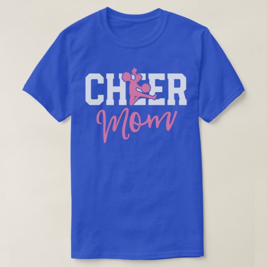 ピンクチアリーダー母シャツ応援母ギフトママモ Tシャツ (デザイン正面)