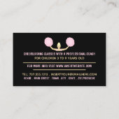 ピンクチアリーダー、チアリーティングコーチ 名刺 (裏面)