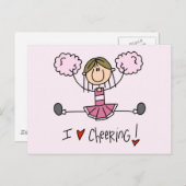 ピンクチアリーダーTシャツとギフト ポストカード (正面/裏面)