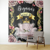 ピンクチェアバラ蝶の写真の背景 タペストリー (インサイチュ)