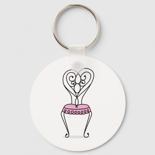 ピンクチェア キーホルダー (正面)