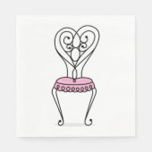 ピンクチェア スタンダードランチョンナプキン (正面)