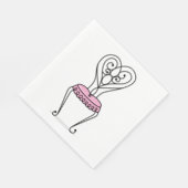 ピンクチェア スタンダードランチョンナプキン (角)