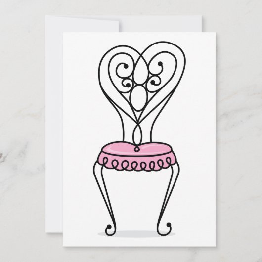 ピンクチェア 招待状 (正面)