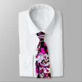 ピンクチェッカーの落書き ネクタイ (タイ)