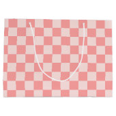 ピンクチェッカーボード ラージペーパーバッグ (裏面)