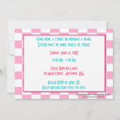 ピンクチェッカー·ボーリング·ロック·アンド·ボウル·バースデー·パーティー 招待状 (裏面)