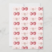 ピンクチェリーオントップ ブライダルシャワー 招待状 (裏面)