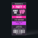 ピンクチケット21st Any Age Birthday Party 招待状<br><div class="desc">チケット21歳の誕生日のお祝いを忘れられない21歳の誕生日のパーティの招待状ユニークを作る。イベントのチケット独占的に似たデザインの与えこれらの招待状は、あなたの大きなbashで彼らを待つおもしろいと興奮を覗き見る。鍵の特徴：ユニークチケットデザイン：それぞれの招待はハイエンドイベントチケットのように作られ、色鮮やか付き、お祝いグラフィックカスタムス、21歳の誕生日の精神をキャプチャするフォントでスタイリッシュす。パーソナカスタマイズライゼーション：名前、パーティー詳細、および各チケットを本当に自分のものにするためにパーソナライズされたメッセージを持つ招待状。プリント:高品質プレミアムカードストックに印刷され、これらの招待状は耐久性があり、お客様に感動を与えるプロフェッショナル仕上げを誇る。デジタルオプションが利用可能：ペーパーレスで行くことを好む？問題ない！チケット21歳の誕生日パーティの招待状のデジタル版を提供し、電子メールでの送信やソーシャルメディアでの共有に最適。対象：印刷された招待状：親密な集まりからグランドお祝いまで、お客様のリストに適合する数量を選択。Envelopes：一致するエンベー来プを含む各印刷された招待が、招待状を送信するための簡単を作成する。デジタル招待状ファイル：オンラインで簡単に配布できる高解像度でカスタマイズ可能なデジタルファイルを受信。なぜ招待状を？エコフレンドリー：私たちのデジタル減ら紙廃棄物はパーティープランナーのための環境にフレンドリー優しい選択モダンである。利便性：デジタルファイルは即時配信を可能にし、最後の数分のプランやゲストに最適国際的。思い出に残る記念すべき招待状：印刷された記念品はゲストのための素晴らしい記念品として機能し、何年もあなたの特別な日を思い出来す。私たちのチケットの21歳の誕生日のパーティーをスローする準備ができてパーティの招待状。今すぐ注文し、忘れられないお祝いにカウントダウンを開始！</div>