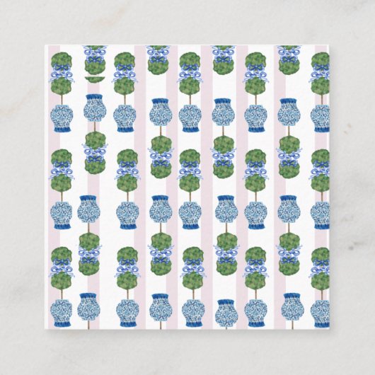 ピンクチノイスリージンジャージャースジャーストピアリー スクエア名刺 (裏面)